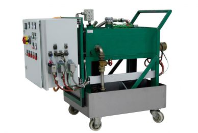 Mobile system for heating of lubricants